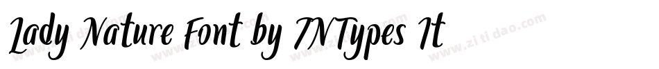 Lady Nature Font by 7NTypes Italic字体转换
